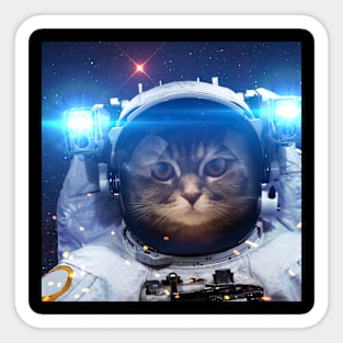 Space Astronaut Kitty Cat Sticker